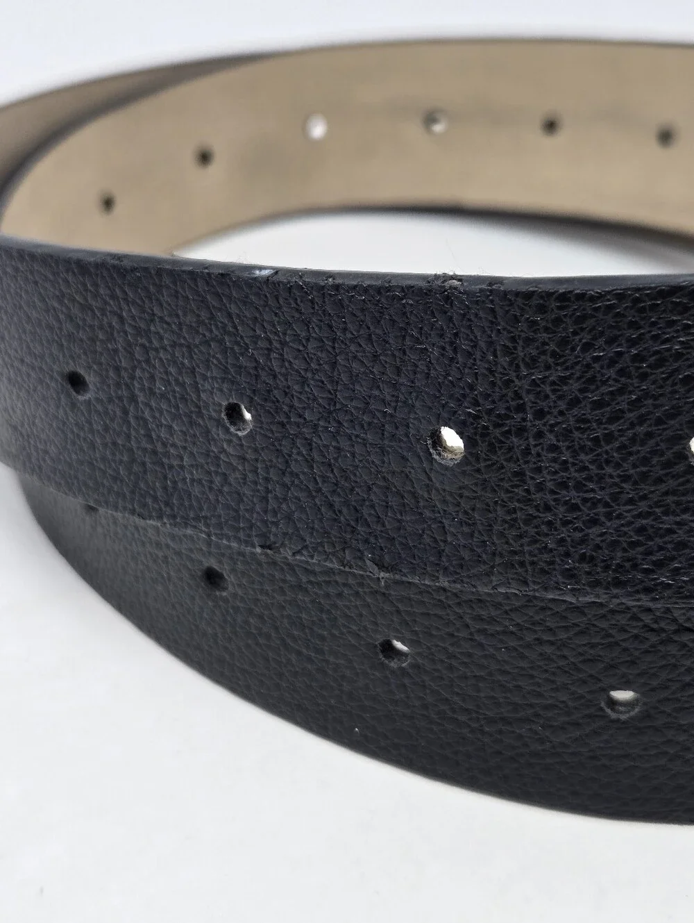STEVE MADDEN BLACK FAUX LEATHER BELT OVAL SILVER BUCKLE WOMEN OS CLASSIC